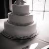 A beautiful winter white wedding cake!