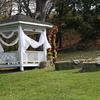 The lovely gazebo decorated for a Fall Wedding.