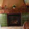 Our warm and cozy fireplace